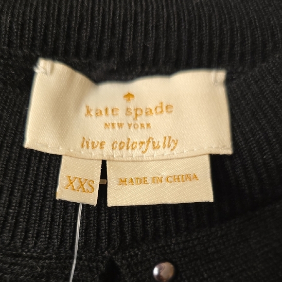 kate Spade Wool Black Ruffled  Sweater - Picture 2 of 13